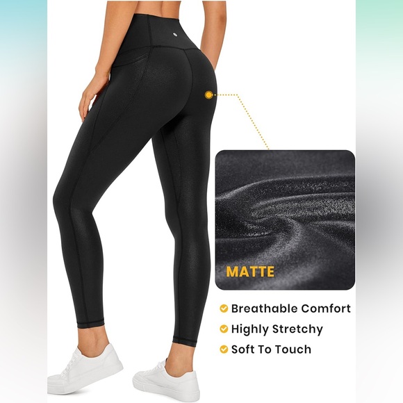 NWT CRZ YOGA Butterluxe Matte Faux Leather Leggings - Picture 10 of 16